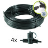 Techmar Garden Lighting UK Outdoor Lights Low Voltage DIY 10m Main Cable SPT-1 With 4 Connectors