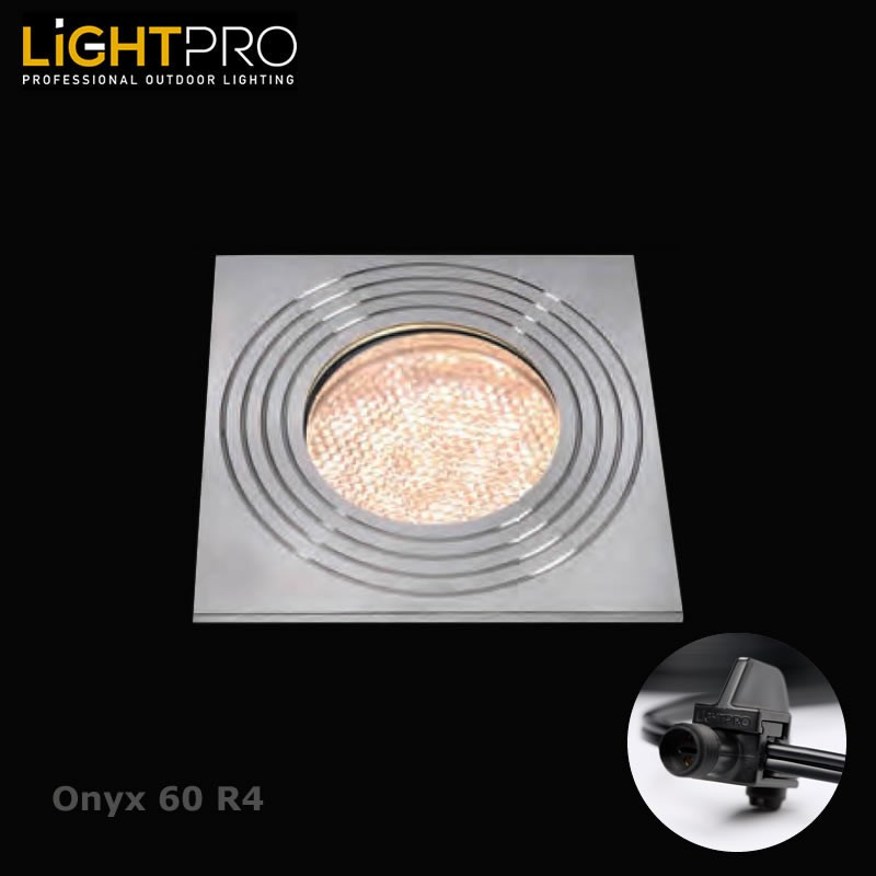 Lightpro Outdoor Garden Lighting Professional 12V Onyx 60 R4 IP67 Deck Light