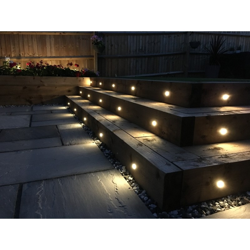 Techmar Garden Lighting UK Outdoor Lights Low Voltage Alpha 12V White LED Decking Light. 3