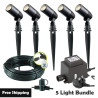 Techmar Garden Lighting UK Outdoor Lights Low Voltage Alder 12V Plug & Play LED Garden Lights Bundle - 5 Light Kit. 1