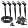 Techmar Garden Lighting UK Outdoor Lights Low Voltage Alder 12V Plug & Play LED Garden Lights Bundle - 5 Light Kit. 2