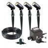 Techmar Garden Lighting UK Outdoor Lights Low Voltage Alder 12V Plug & Play LED Garden Lights Bundle - 4 Light Kit. 2
