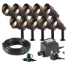 Techmar Garden Lighting UK Outdoor Lights Low Voltage Focus Verona 12V Plug & Play Garden Spotlights Bundle - 10 Light Kit. 2