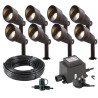 Techmar Garden Lighting UK Outdoor Lights Low Voltage Focus Verona 12V Plug & Play Garden Spotlights Bundle - 8 Light Kit. 2