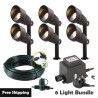 Techmar Garden Lighting UK Outdoor Lights Low Voltage Focus Verona 12V Plug & Play Garden Spotlights Bundle - 6 Light Kit. 1