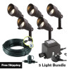 Techmar Garden Lighting UK Outdoor Lights Low Voltage Focus Verona 12V Plug & Play Garden Spotlights Bundle - 5 Light Kit. 1
