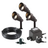 Techmar Garden Lighting UK Outdoor Lights Low Voltage Focus Verona 12V Plug & Play Garden Spotlights Bundle - 3 Light Kit. 2