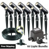 Techmar Garden Lighting UK Outdoor Lights Low Voltage Alder 12V Plug & Play LED Garden Lights Bundle - 10 Light Kit. 1