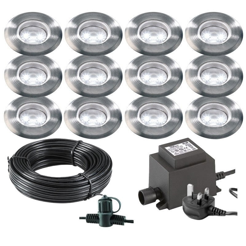 Techmar Garden Lighting UK Outdoor Lights Low Voltage Astrum 12V Plug & Play Garden Deck Light Bundle - 12 Light Kit. 2