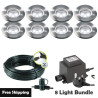 Techmar Garden Lighting UK Outdoor Lights Low Voltage Astrum 12V Plug & Play Garden Deck Light Bundle - 8 Light Kit. 1