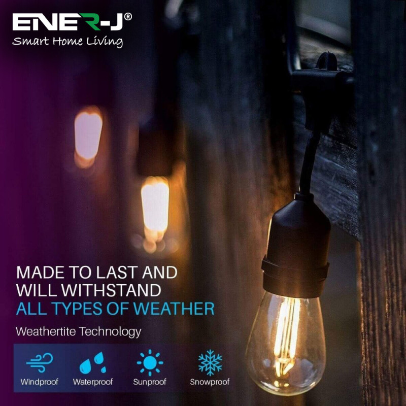 Garden Lighting UK Outdoor Lights Ener-J LED Filament Festoon Lighting Kit - 240 Volt. 4