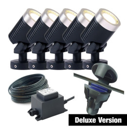 Techmar Garden Lighting UK Outdoor Lights Low Voltage DIY 5 light 5w Arcus Bundle