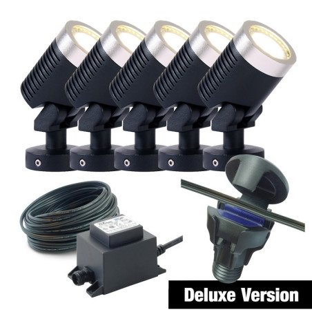 Techmar Garden Lighting UK Outdoor Lights Low Voltage DIY 5 light 5w Arcus Bundle