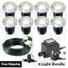 Techmar Garden Lighting UK Outdoor Lights Low Voltage Alpha 12V Plug & Play Garden Deck Light Bundle - 8 Light Kit. 1