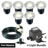 Techmar Garden Lighting UK Outdoor Lights Low Voltage Alpha 12V Plug & Play Garden Deck Light Bundle - 6 Light Kit. 1