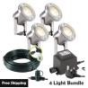 Techmar Garden Lighting UK Outdoor Lights Low Voltage Catalpa Garden Spotlights Bundle - 4 Light Kit. 1