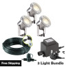 Techmar Garden Lighting UK Outdoor Lights Low Voltage Catalpa Garden Spotlights Bundle - 3 Light Kit. 1