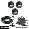 Techmar Garden Lighting UK Outdoor Lights Low Voltage Deimos Garden Outdoor Wall Light Bundle - 3 Light Kit. 1