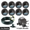 Techmar Garden Lighting UK Outdoor Lights Low Voltage Deimos Garden Outdoor Wall Light Bundle - 8 Light Kit. 1