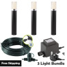 Techmar Garden Lighting UK Outdoor Lights Low Voltage Arco 40 LED Garden Post Light Bundles - 3 Light Kit. 1
