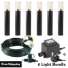 Techmar Garden Lighting UK Outdoor Lights Low Voltage Arco 40 LED Garden Post Light Bundles - 6 Light Kit. 1