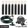 Techmar Garden Lighting UK Outdoor Lights Low Voltage Arco 40 LED Garden Post Light Bundles - 8 Light Kit. 1