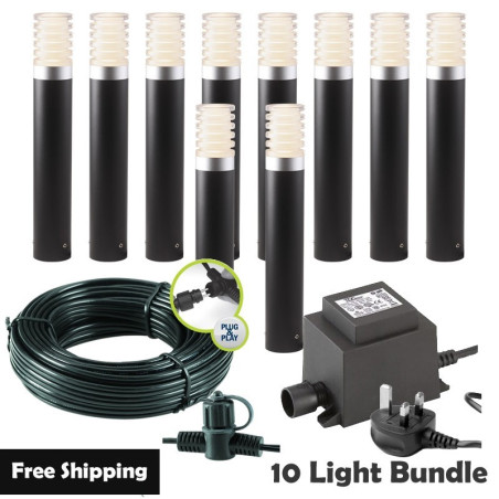 Techmar Garden Lighting UK Outdoor Lights Low Voltage Arco 40 LED Garden Post Light Bundles - 10 Light Kit. 2