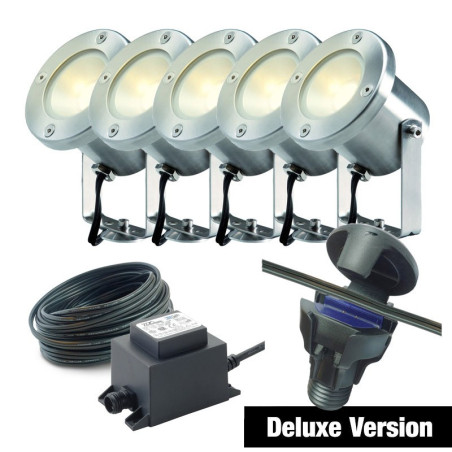 Techmar Garden Lighting UK Outdoor Lights Low Voltage DIY 5 light 3w Catalpa  Bundle