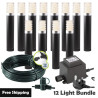 Techmar Garden Lighting UK Outdoor Lights Low Voltage Arco 40 LED Garden Post Light Bundles - 12 Light Kit. 1
