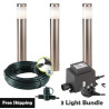 Techmar Garden Lighting UK Outdoor Lights Low Voltage Albus 12V Plug & Play Garden Lights Bundle - 3 Light Kit. 1