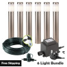 Techmar Garden Lighting UK Outdoor Lights Low Voltage Albus 12V Plug & Play Garden Lights Bundle - 6 Light Kit. 1