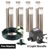 Techmar Garden Lighting UK Outdoor Lights Low Voltage Albus 12V Plug & Play Garden Lights Bundle - 8 Light Kit. 1
