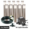 Techmar Garden Lighting UK Outdoor Lights Low Voltage Albus 12V Plug & Play Garden Lights Bundle - 10 Light Kit. 1