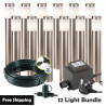 Techmar Garden Lighting UK Outdoor Lights Low Voltage Albus 12V Plug & Play Garden Lights Bundle - 12 Light Kit. 1