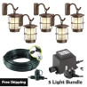 Techmar Garden Lighting UK Outdoor Lights Low Voltage Callisto Garden Wall Light Bundle - 5 Light Kit. 1