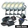 Techmar Garden Lighting UK Outdoor Lights Low Voltage DIY 5 light 3w Catalpa Bundle + remote