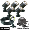 Techmar Garden Lighting UK Outdoor Lights Low Voltage Arcus 12V Plug & Play Garden Spotlight Bundle - 5 Light Kit. 1
