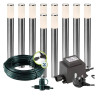 Techmar Garden Lighting UK Outdoor Lights Low Voltage Silia 12V Garden Post light Bundle - 10 Light Kit. 1