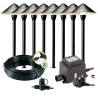 Techmar Garden Lighting UK Outdoor Lights Low Voltage Ceto 12V Plug & Play LED Garden Lights Bundle - 8 Light Kit. 1