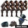 Techmar Garden Lighting UK Outdoor Lights Low Voltage DIY 10 light 5w Focus Bundle