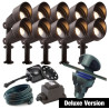 Techmar Garden Lighting UK Outdoor Lights Low Voltage DIY 10 light 5w Focus Bundle + remote