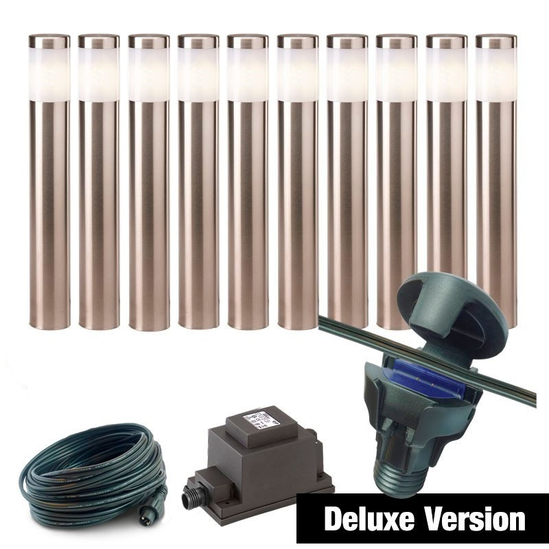 Techmar Garden Lighting UK Outdoor Lights Low Voltage DIY 10 light Albus Bundle