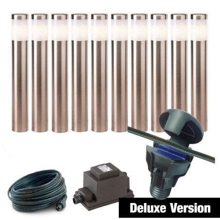 Techmar Garden Lighting UK Outdoor Lights Low Voltage DIY 10 light Albus Bundle