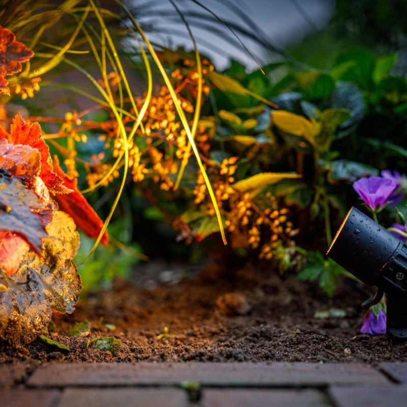 Techmar Garden Lighting UK Outdoor Lights Low Voltage Neso 12V Plug & Play Garden Spotlight Bundle - 8 Light Kit. 3