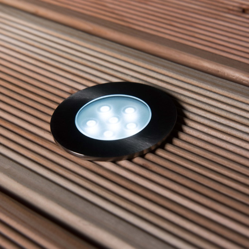 Techmar Garden Lighting UK Outdoor Lights Brevus 1w white 12V LED Deck Light  1