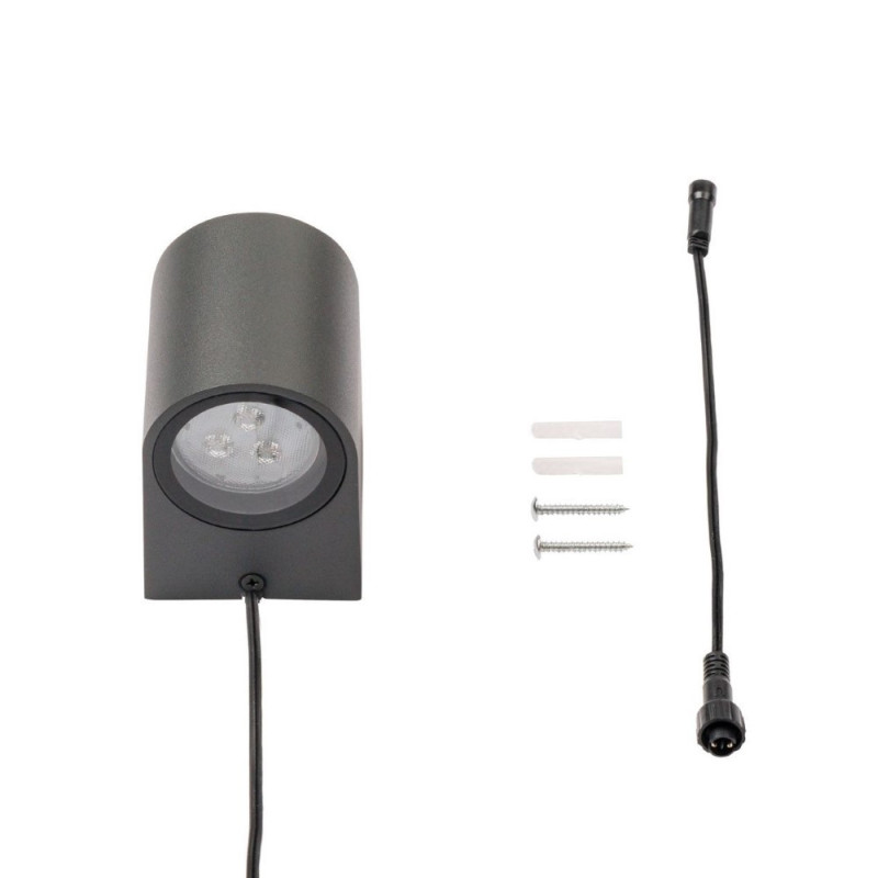 Techmar Garden Lighting UK Outdoor Lights Low Voltage Gilvus 12V 4W LED Anthracite Outdoor Wall Light. 4