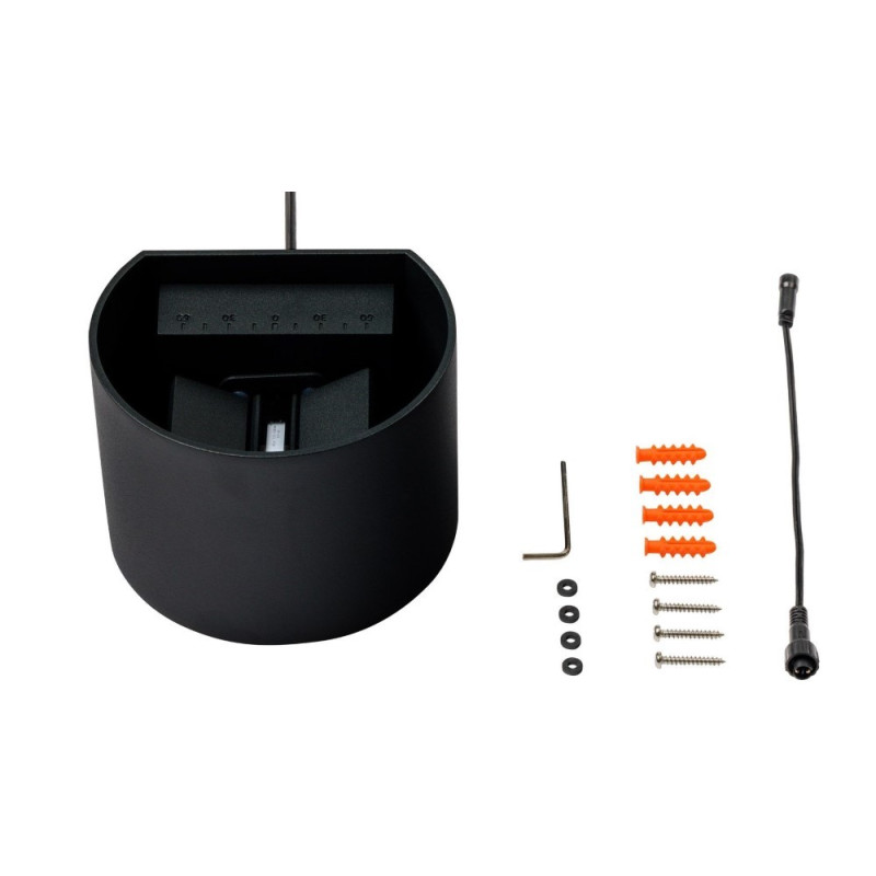 Techmar Outdoor Garden Lighting UK Goura  12V 6W LED Black Up / Down Adjustable Outdoor Wall 3