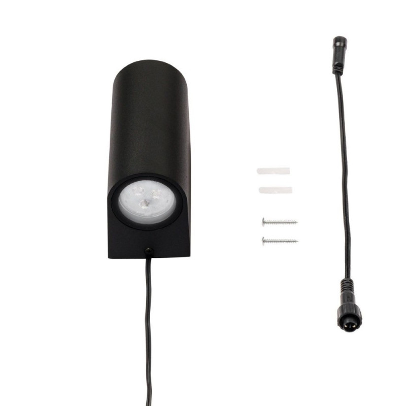 Techmar Outdoor Garden Lighting UK Sibus 12V 8W LED Black Up / Down Outdoor Wall Light 3