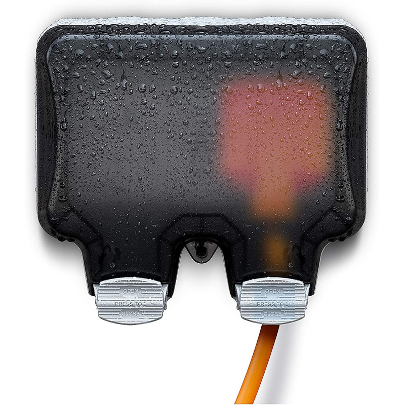 Outdoor Garden Lighting UK  DIY Accessories - BG 2Gang IP65 WP22 switch socket 2
