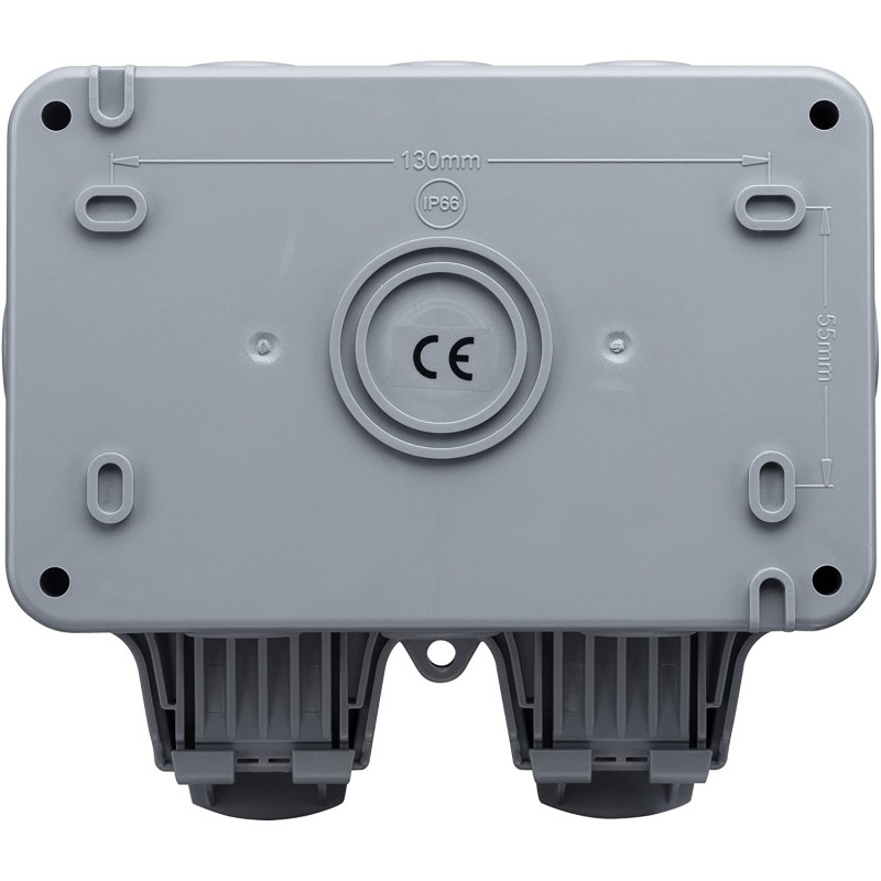 Outdoor Garden Lighting UK  DIY Accessories - BG 2Gang IP65 WP22 RCD switch socket 3